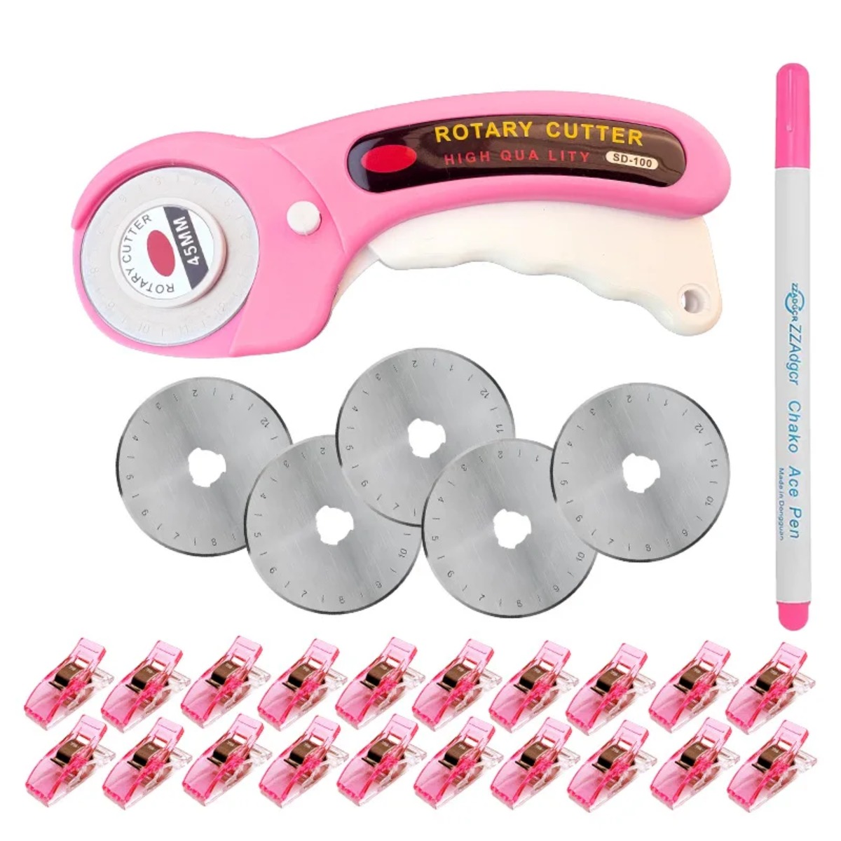 Rotary Cutter For Fabric 45Mm - 45mm 핑크 패치워크 로터리 커터 컬러