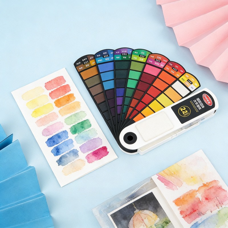 Watercolor Paint Set Solid Pigment - 18색 고체 수채화 물감 세트 전문