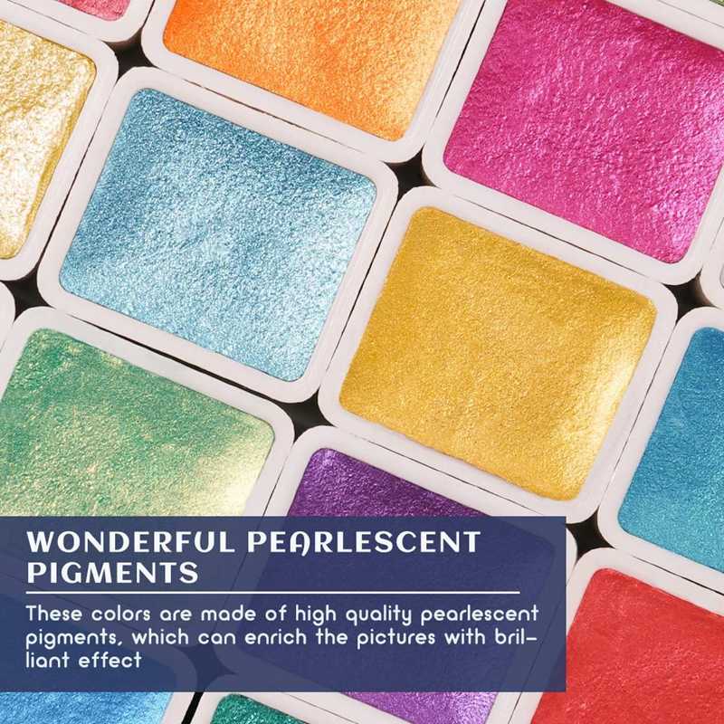 Paul Rubens 전문 메탈릭 솔리드 수채화 페인트 - Watercolor Paint Set Solid Pigment 리뷰 및 가격