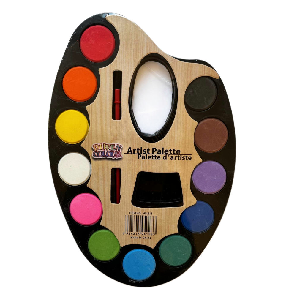 12가지 색상의 고체 수채 물감 세트, 어린이 미술 용 - Painting Supplies 리뷰 및 가격