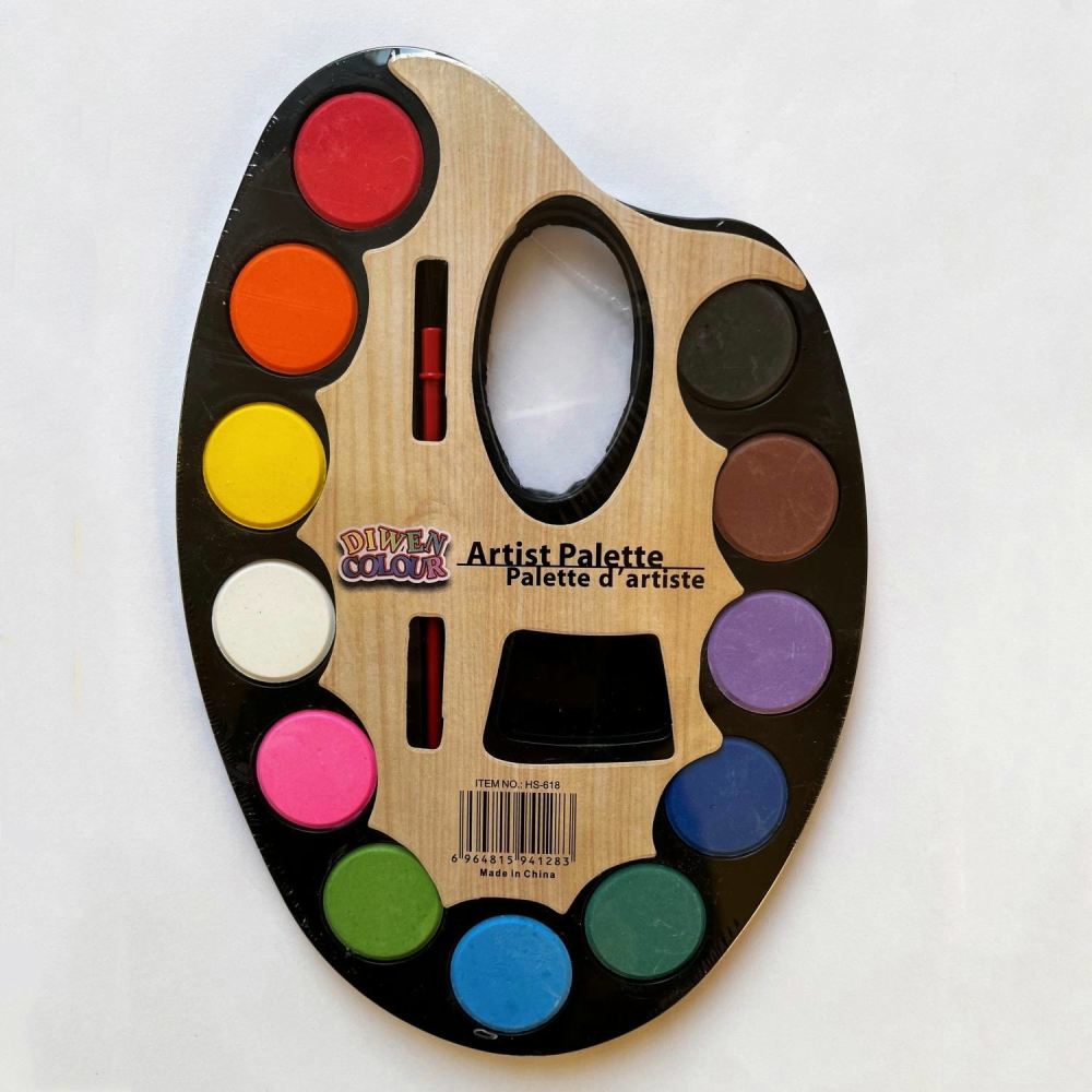 12가지 색상의 고체 수채 물감 세트, 어린이 미술 용 - Painting Supplies 리뷰 및 가격