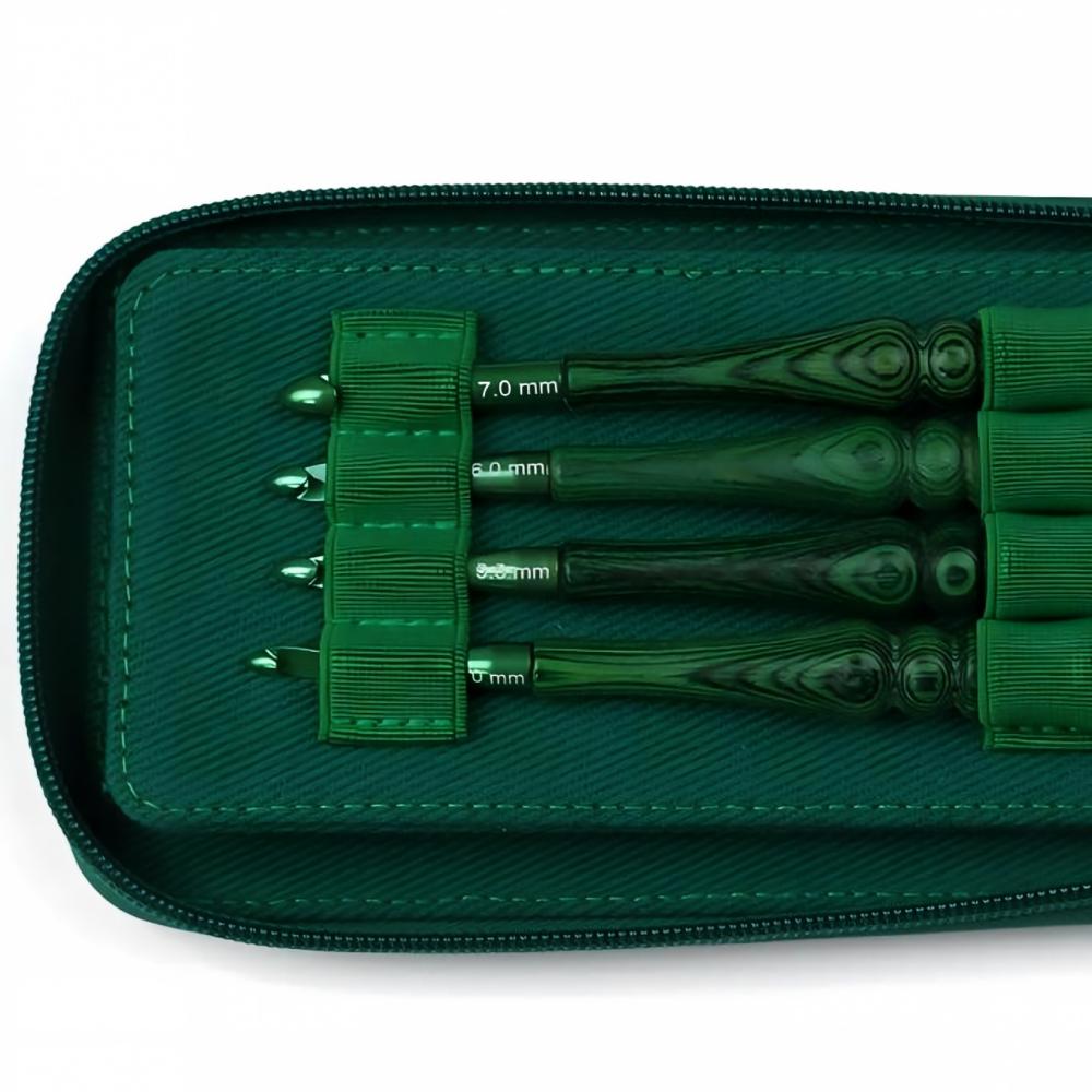 녹색 합성 나무 손잡이가 달린 8개 세트의 코바늘, 유 - Wooden Crochet Hooks Ergonomic Handle 리뷰 및 가격