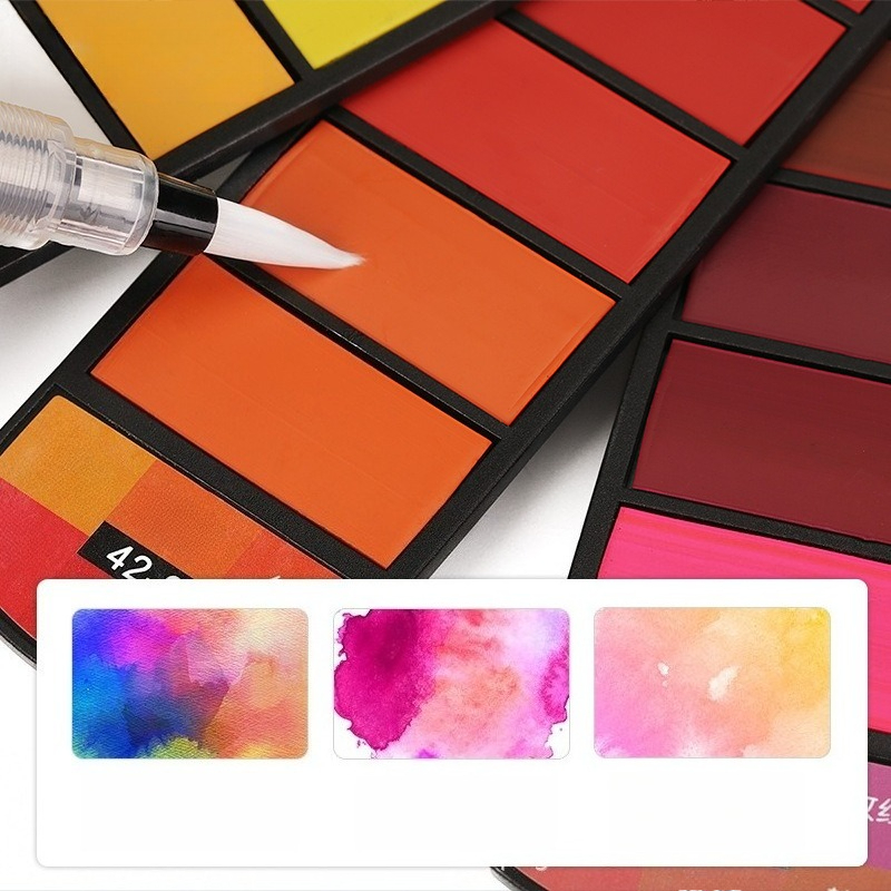18색 고체 수채화 물감 세트 전문 접이식 수채화 물감 - Watercolor Paint Set Solid Pigment 리뷰 및 가격