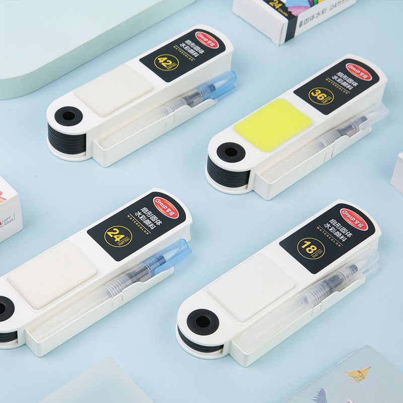 18색 고체 수채화 물감 세트 전문 접이식 수채화 물감 - Watercolor Paint Set Solid Pigment 리뷰 및 가격