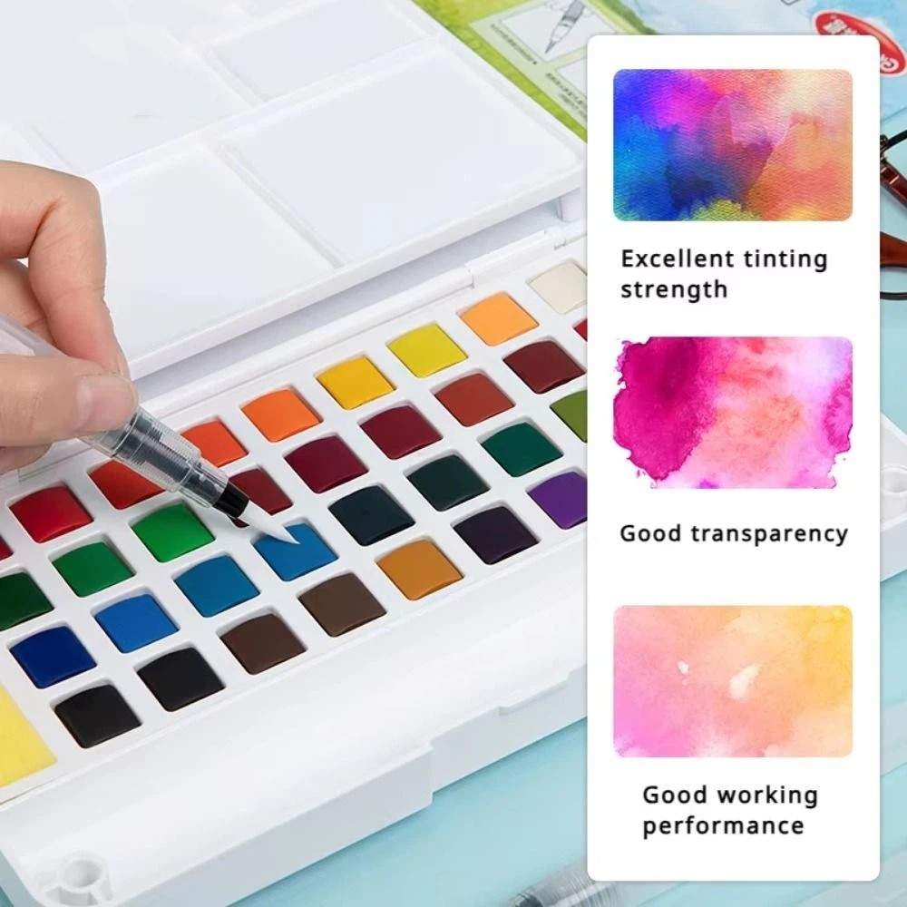 12/18/24/36가지 색상의 고체 수채 물감 세트, - Watercolor Paint Set Solid Pigment 리뷰 및 가격