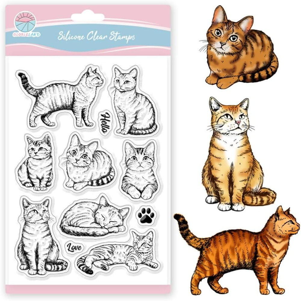 고양이 클리어 우표 현실적인 고양이 실리콘 클리어 스탬 - Clear Silicone Stamps For Card Making 리뷰 및 가격