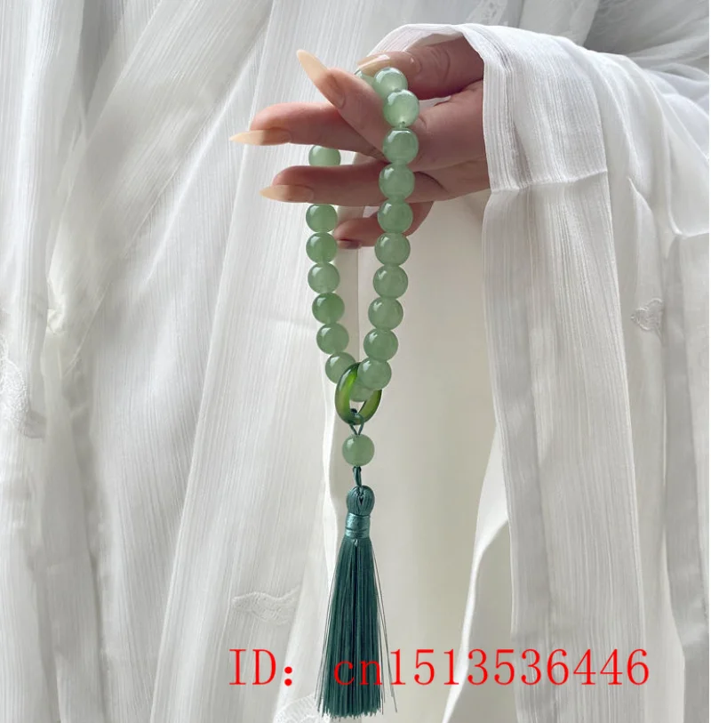 녹색 옥 스톤 비즈 태슬 팔찌 목걸이, 티베트 불교 말 - Beading 리뷰 및 가격